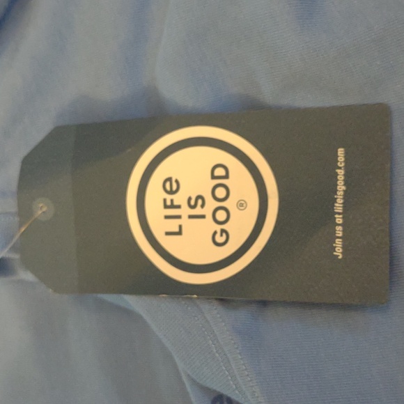 NWT SS Blue Rainbow Tee SZ XL By Life Is Good - Picture 6 of 10